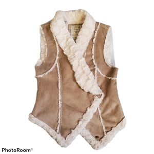 Guess microsuede sherpa lined vest size medium